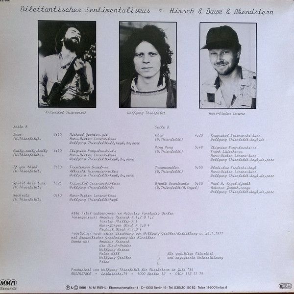 https://www.discogs.com/release/2024350-Thierfeldt-Dilettantischer-Sentimentalismus-Hirsch-Baum-Abendstern